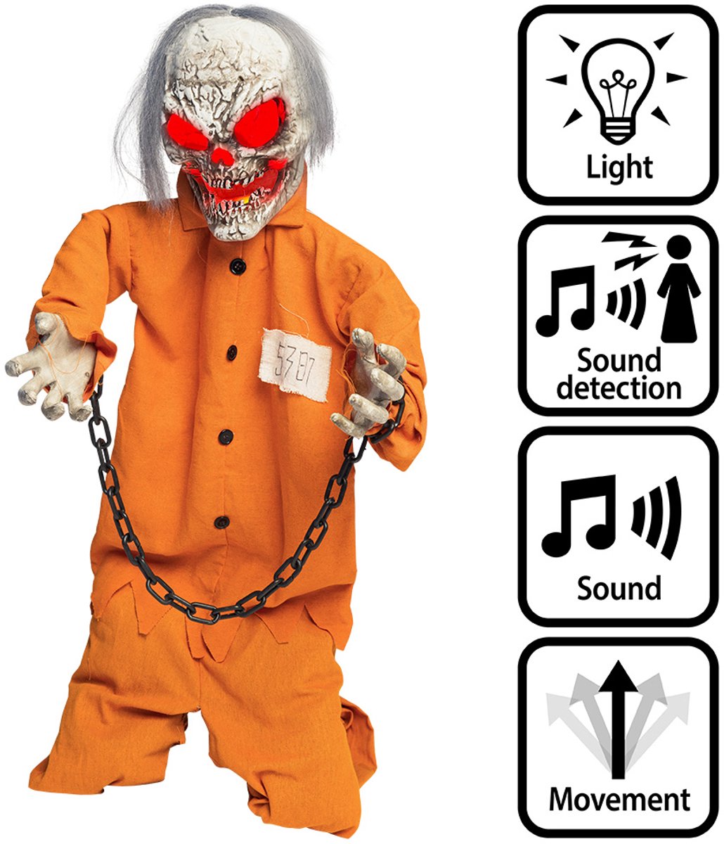 Boland - Decoratie Death prisoner - Horror - Licht, Geluid & Beweging - Geluidsensor - Spookhuis - Trick or Treat
