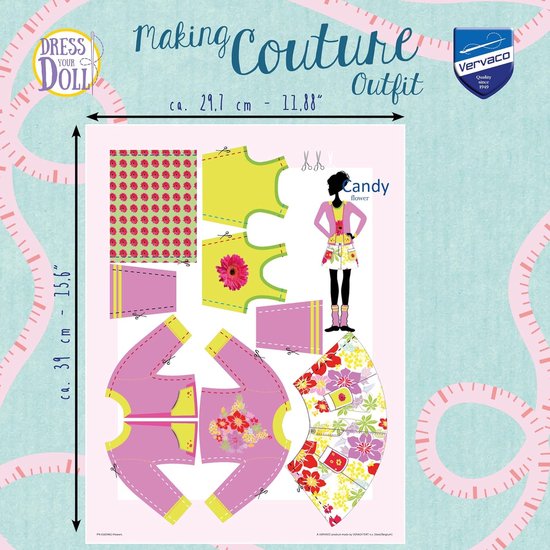 Poppenkleding Set - Mode Accessoires - Poppen Aankleden - Inclusief Naaigerei - 31 x 24 cm - Multicolor van Merkloos — afbeelding 4