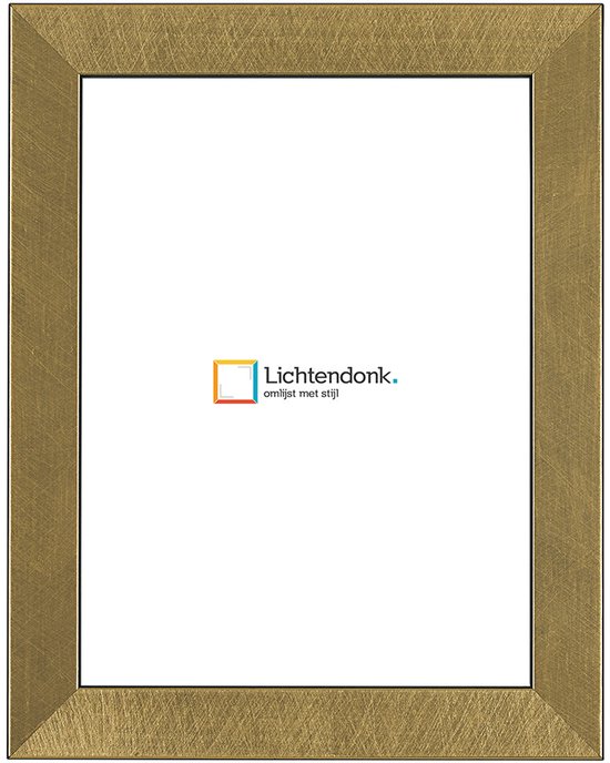 Cadre photo - Cadre photo - Or - Effet rayures - Format photo 13x18 - Verre antireflet - Art.no. 10285413181
