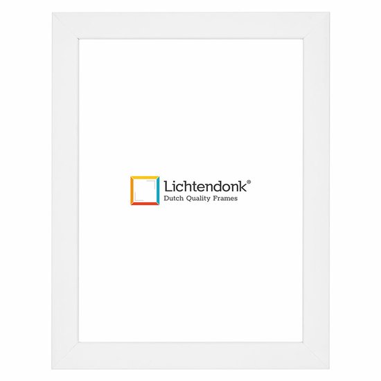 Cadre photo - Wit élégant - Profil carré - Format photo 15x23 - Verre antireflet - Art.nr. 1055002015231