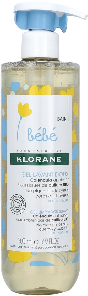 Klorane - Gentle Cleansing Gel Bébé - 500ml - Pompfles van Klorane — afbeelding 4