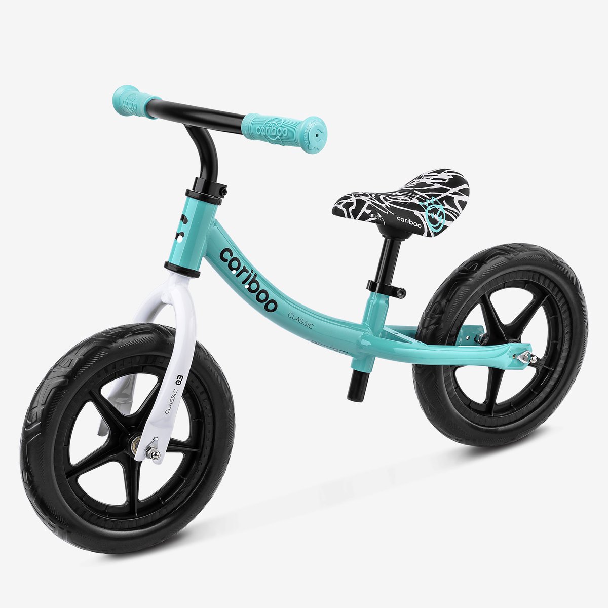 CARIBOO - CLASSIC - Loopfiets voor kinderen - Verstelbaar Stuur - Verstelbaar Zadel - Licht - Blau