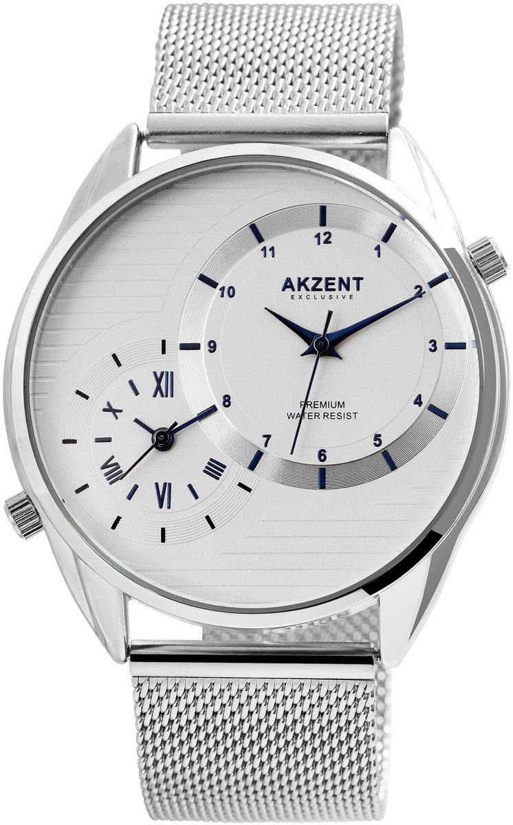 AKZENT Herenhorloge van roestvrij staal Sain AKZENT EXCLUSIVE herenhorloge met roestvrijstalen meshband, IPS