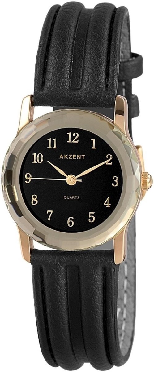AKZENT Dameshorloge van imitatieleer SS73014000012 Akzent dameshorloge met imitatieleren band