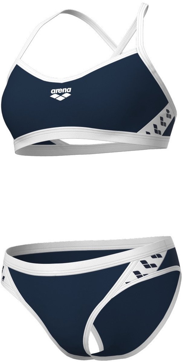 ARENA | W Icons Bikini Cross Back Solid navy-white (Maat - 38)