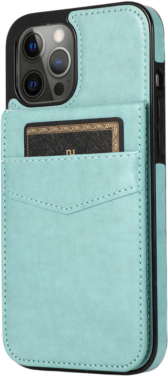 Hoesje geschikt voor Samsung Galaxy A57 - Backcover - Pasjeshouder - Portemonnee - Kunstleer - Lichtblauw