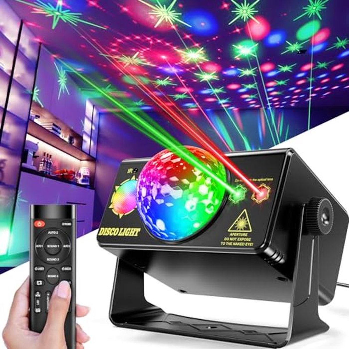 Feestverlichting met Geluidgestuurde Discobal voor Feesten en Evenementen