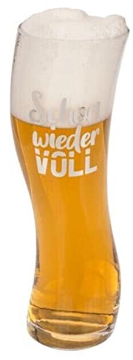 Grappig Bierglas met Scheef Design - Uniek Cadeau voor Bierliefhebbers