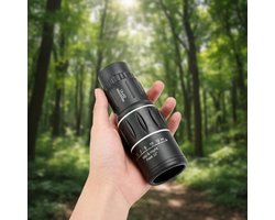 16x52 Monoculair Telescoop - Draagbare Hoge Vergroting Telescoop - HD Helder Zicht voor Buiten Vogelkijken - Reizen - Zwart