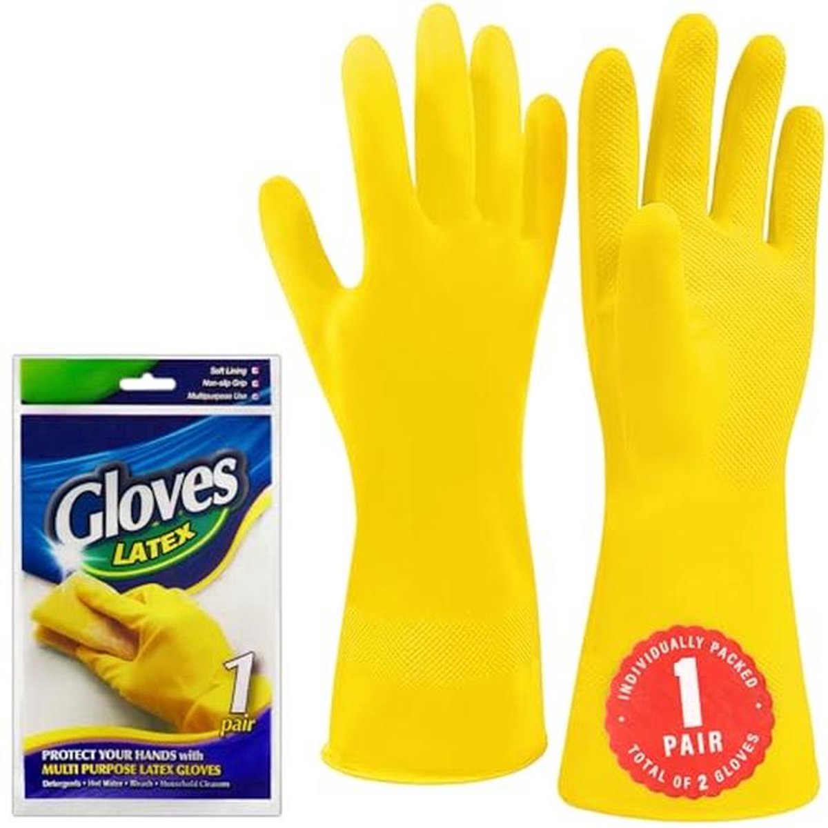 Kleine herbruikbare latex rubberen spoelhandschoenen voor keuken en huishouden