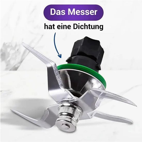 Vervangend mes voor keukenmachine - reserveonderdelen en vervangende accessoires - Zilver - Universele messenset voor TM5/TM6 - Universele messenset voor TM5/TM6 - Vervangende mengbladen voor het TM5/TM6 keukenmixmes van Merkloos — afbeelding 4