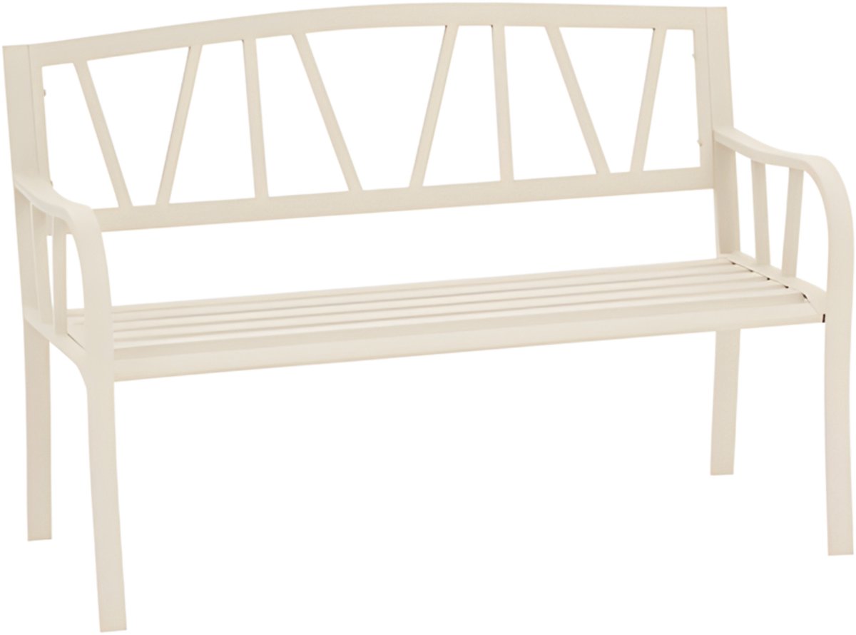 Hesperide Tuinbank - beige - metaal - 127 x 61 x 86 cm - 3 zits - weerbestendig