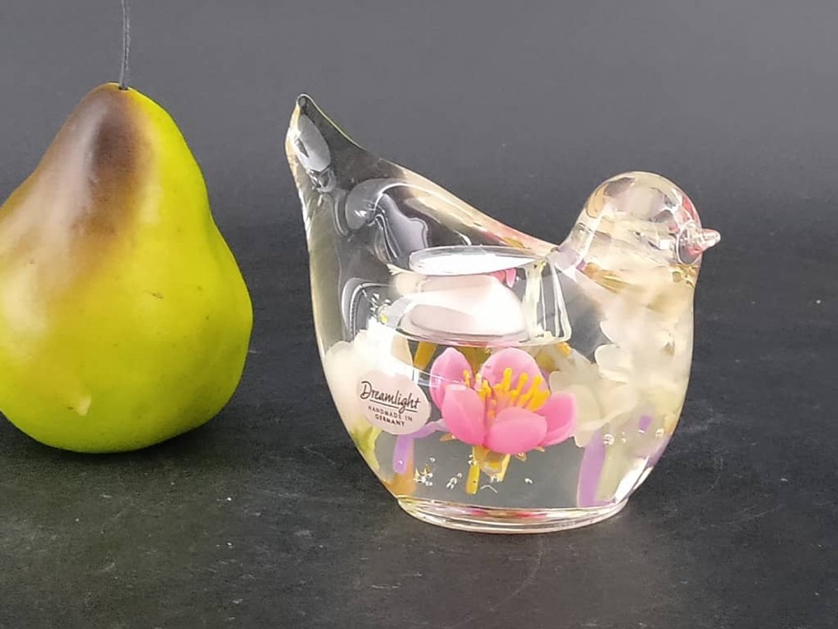 DreamLight Early Summer Bird Waxinelichthouder – Elegante Glazen Waxinelichthouder