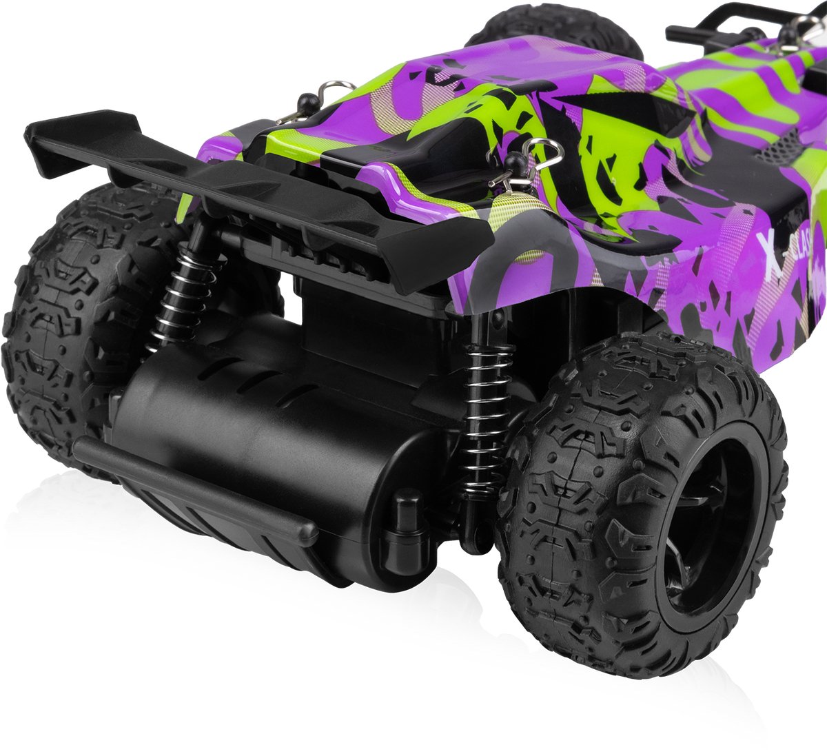Overmax X-Clash Bestuurbare Auto - 20 km/h - 2 accu’s - Bereik 100m - 2 carrosserie’s - Offroad RC Auto - Buiten & Binnen - Meisjes en Jongens - Afstandsbestuurbare Auto voor Kinderen & Volwassenen — afbeelding 16