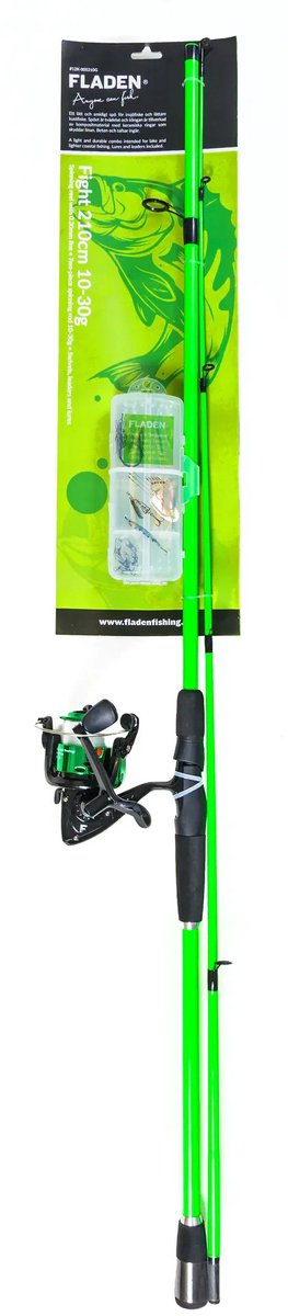 Fladen Flight Spin Combo 2.10m Limegroen (10-30g) - Roofvis Set
