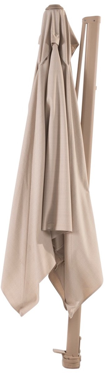 4 Seasons Outdoor Siesta Premium parasol déporté 300 x 300 cm - sable / cadre latte