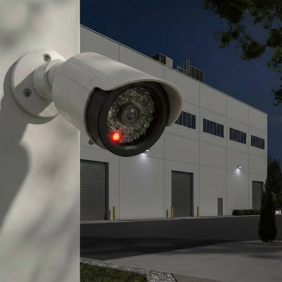 Set van 2 stuks Dummy camera IR-LED's - IR-LED's, wit, voeding 2xAA - ABS, IR1800 W -Set met batterijen van Maclean — afbeelding 2