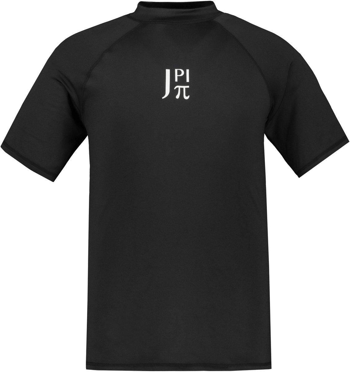 JAY-PI - Heren - Zwemmersshirt korte mouwen opstaande kraag UV-bescherming - Zwart - Maat 6XL