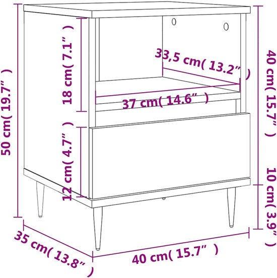 vidaXL-Nachtkastjes-2-st-40x35x50-cm-bewerkt-hout-betongrijs