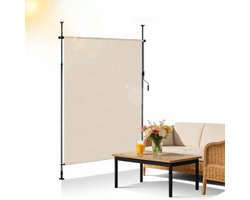 Store enrouleur Rolgordijn - crème - 120 x 270 cm - Protection solaire résistante aux UV - Store enrouleur - Rideau d'extérieur - Brise-vue - Couverture de terrasse - voor buiten