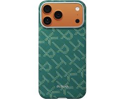 Pitaka Ultra Slim Hoesje iPhone 17 Pro Max – Compatibel met MagSafe – Krasbestendige Camera Bedieningsknop – Vervaardigd uit Luchtvaartwaardige Aramidevezel - Groen