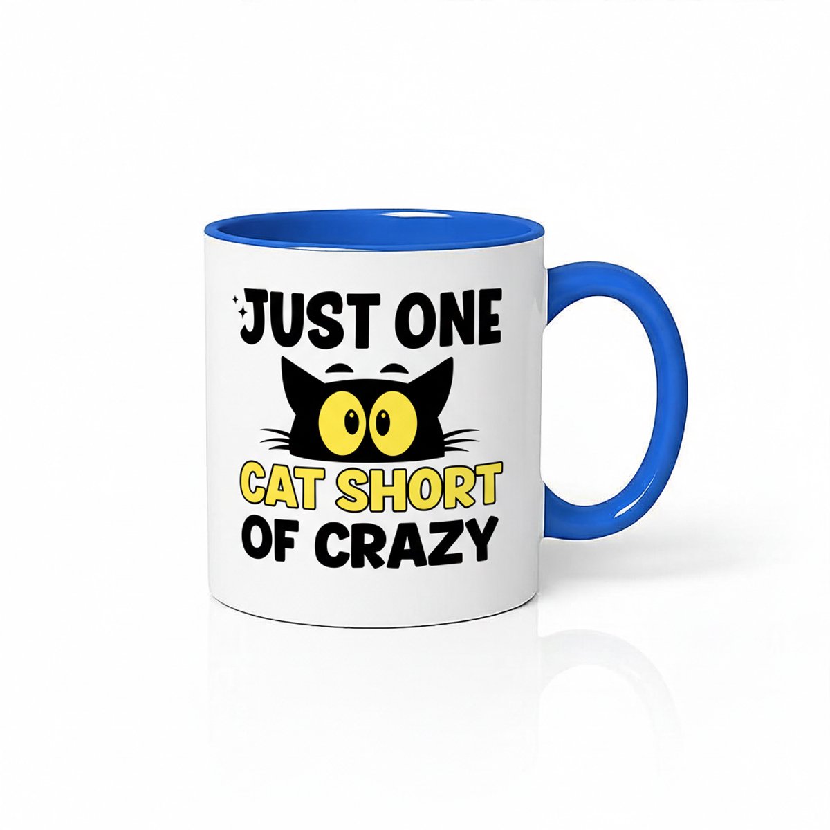 Just One Cat Short of Crazy - Koffiemok met Katten Design