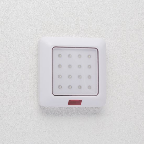 Wandlamp op Batterijen - Met Afstandsbediening - 16x LED - Compact Formaat - Wit - Inclusief Bevestigingsschroef - Bereik tot 10m - Voor Sfeerverlichting, Nachtlamp & Decoratief Gebruik [20287] van Merkloos — afbeelding 2