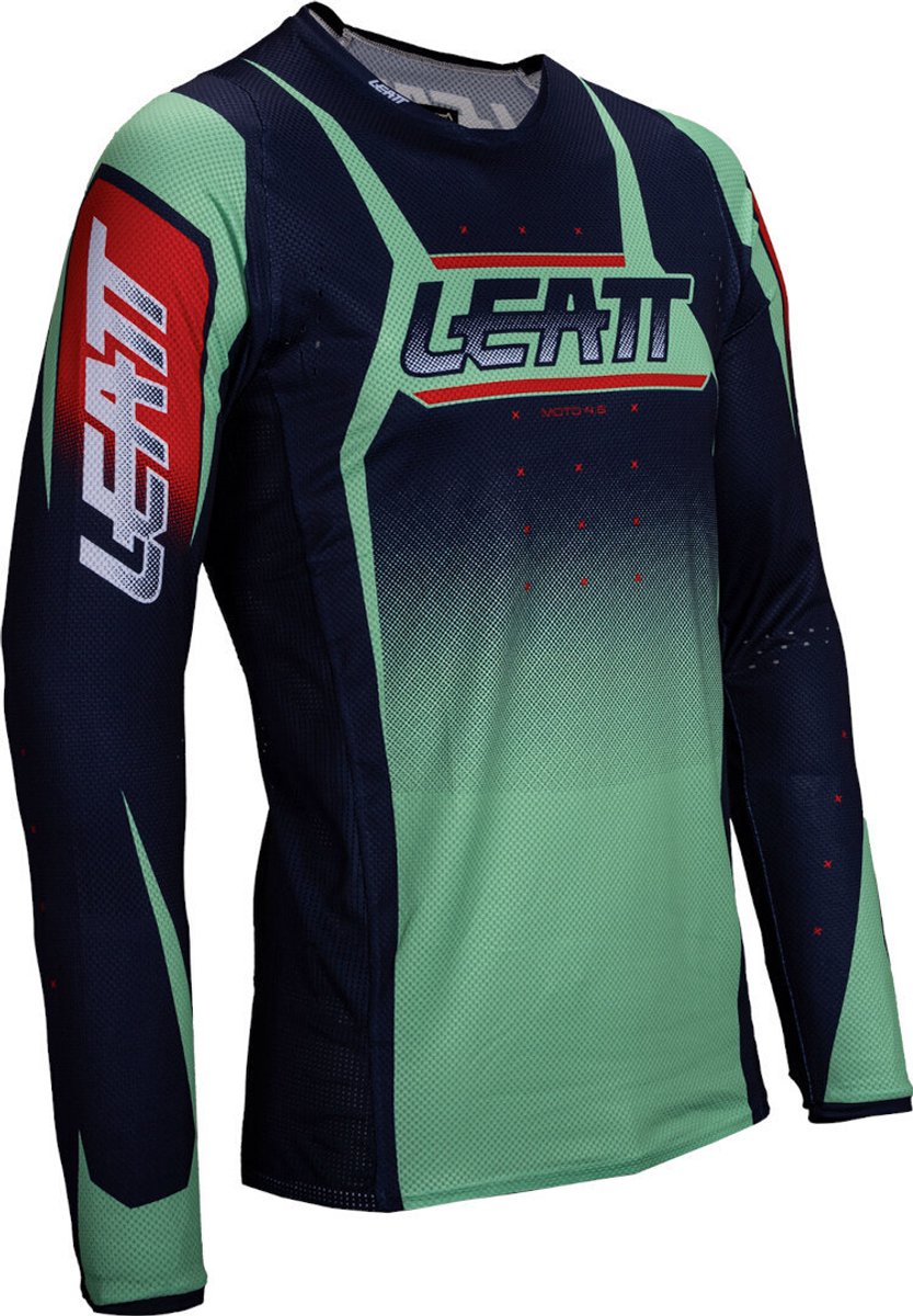 Leatt Moto 4.5 Lite Matcha Blauw Groen Rood Motocross Jersey -