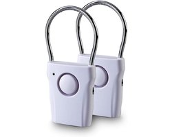 Electronic Door Handle Alarm Set of 2 Door and Window Alarm with 120 dB Bell, Touch Sensor for Home/Hotel Room/RV，wit(Batterijen niet inbegrepen)