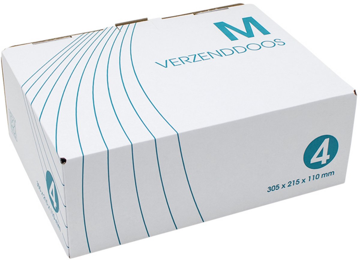 Verzenddoos 4 M 305x215x110mm verpakt per 20 stuks
