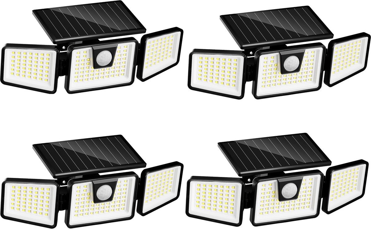 Set van 4 zonnesensorprojectoren 700LM FALCON
