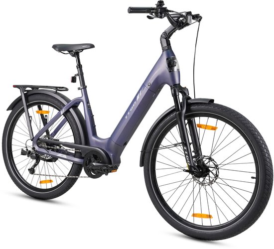 TTGO Elektrische Fiets - Stadsfiets 27.5 Inch - Middenmotor - 18Ah Accu tot 120 km - Shimano 9 Versnellingen - Hydraulische Schijfremmen - Blauw van TTGO — afbeelding 2