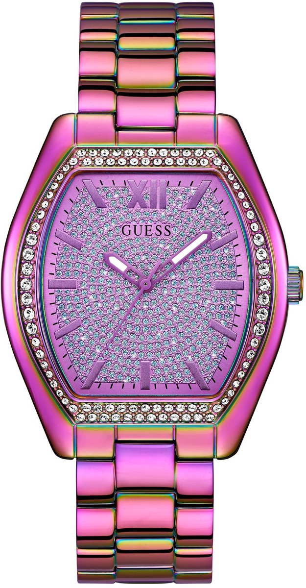 Guess Dignity Quartz Analoog Horloge Iriserend Case: 100% Recycled Steel | Armband: 100% Recycled Steel 39.5 mm U1424L3M