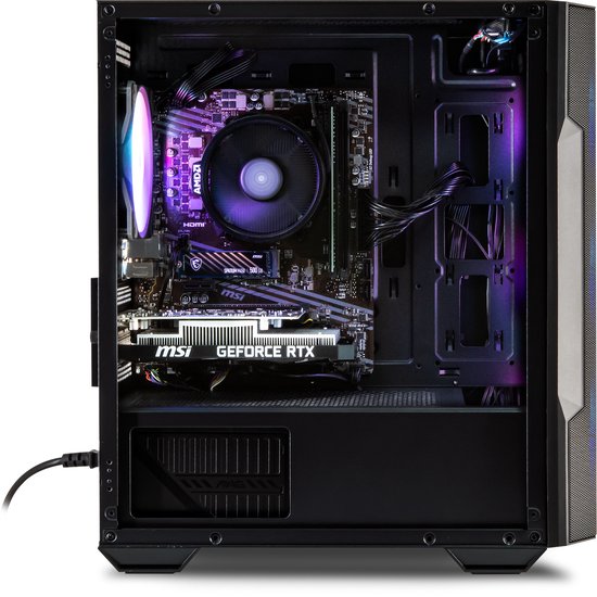 PC de jeu MSI RTX 3050 AMD - GeForce RTX 3050 6 Go - AMD Ryzen 5 5500 - 16 Go DDR4 - SSD 500 Go - Windows 11 Home