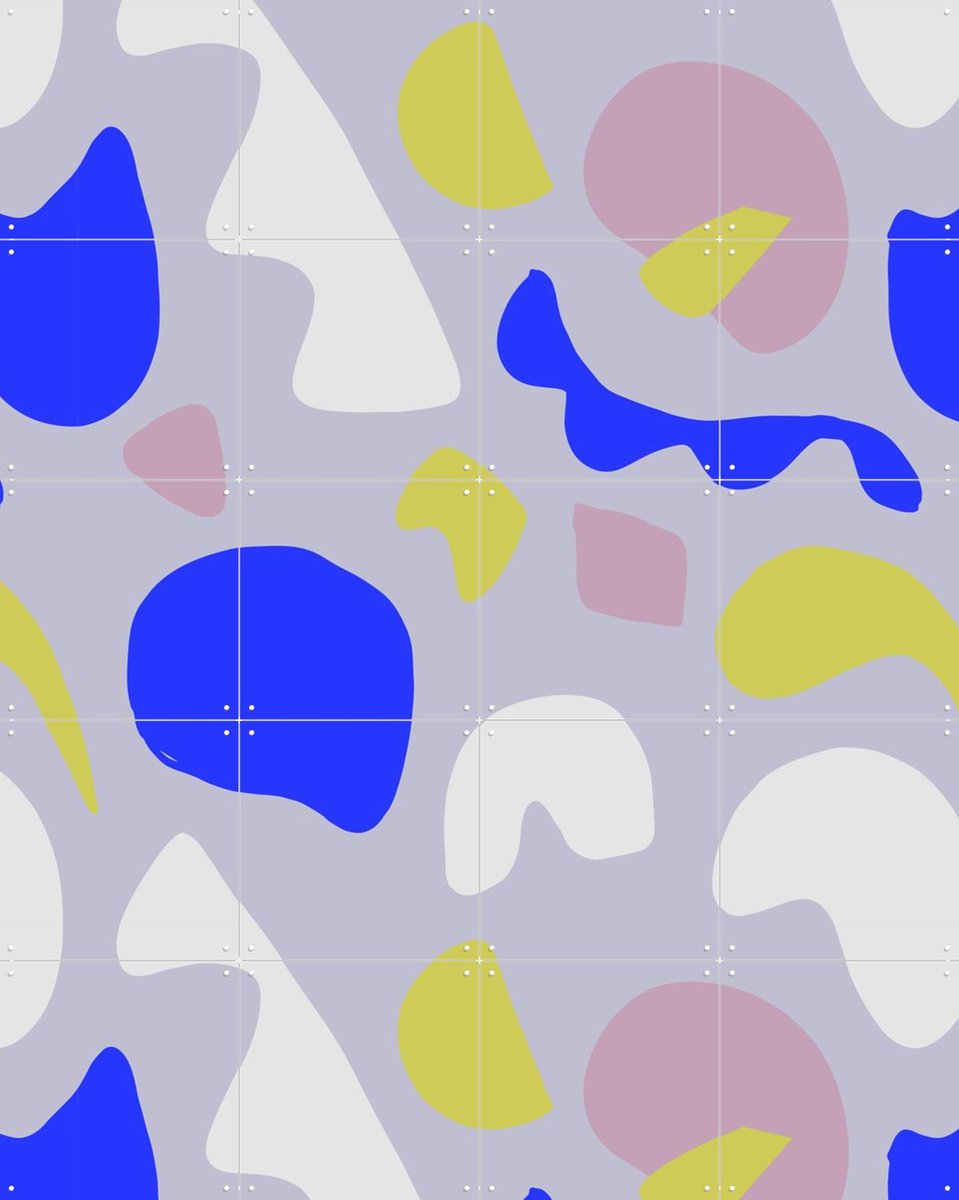 IXXI Bold Shapes 6, Mareike Böhmer - 80 x 100 cm - Gratis ophangtool - Grote wanddecoratie en posters - Speels, Geometrische Kunst, Digitale Kunst