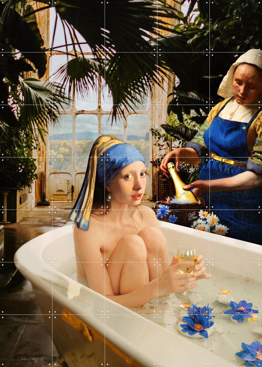 IXXI Classic Spa Time, Paste in Place - 100 x 140 cm - Gratis ophangtool - Grote wanddecoratie en posters - Klassiek, Fotografie, Gemengde Technieken