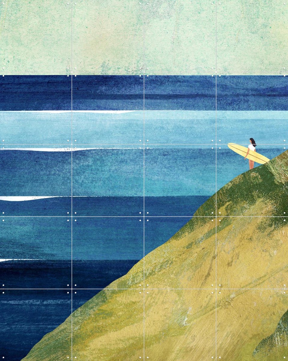 IXXI Lookout Point, Henry Rivers - 80 x 100 cm - Gratis ophangtool - Grote wanddecoratie en posters - Grafisch Ontwerp, Minimalisme, Illustraties