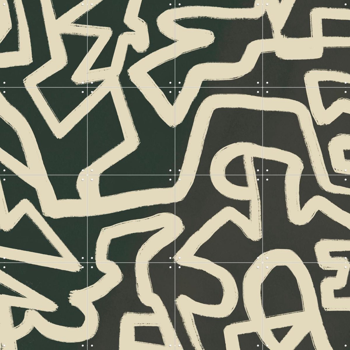 IXXI Abstract Line - Maze, Little Dean & Various - 80 x 80 cm - Gratis ophangtool - Grote wanddecoratie en posters - Abstract, Line art, Grafisch