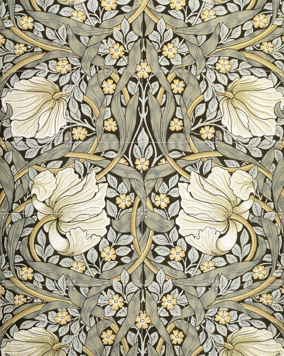 IXXI Pimpernel, William Morris & Victoria and Albert Museum - 80 x 100 cm - Gratis ophangtool - Grote wanddecoratie en posters - Klassiek
