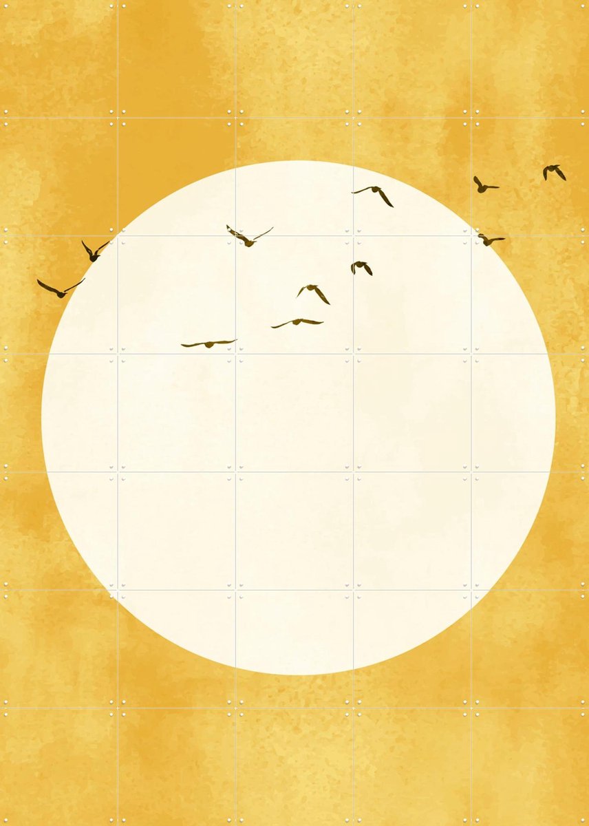 IXXI Eternal Sunshine, Kubistika - 100 x 140 cm - Gratis ophangtool - Grote wanddecoratie en posters - Grafisch Ontwerp, Minimalisme, Slaapkamer