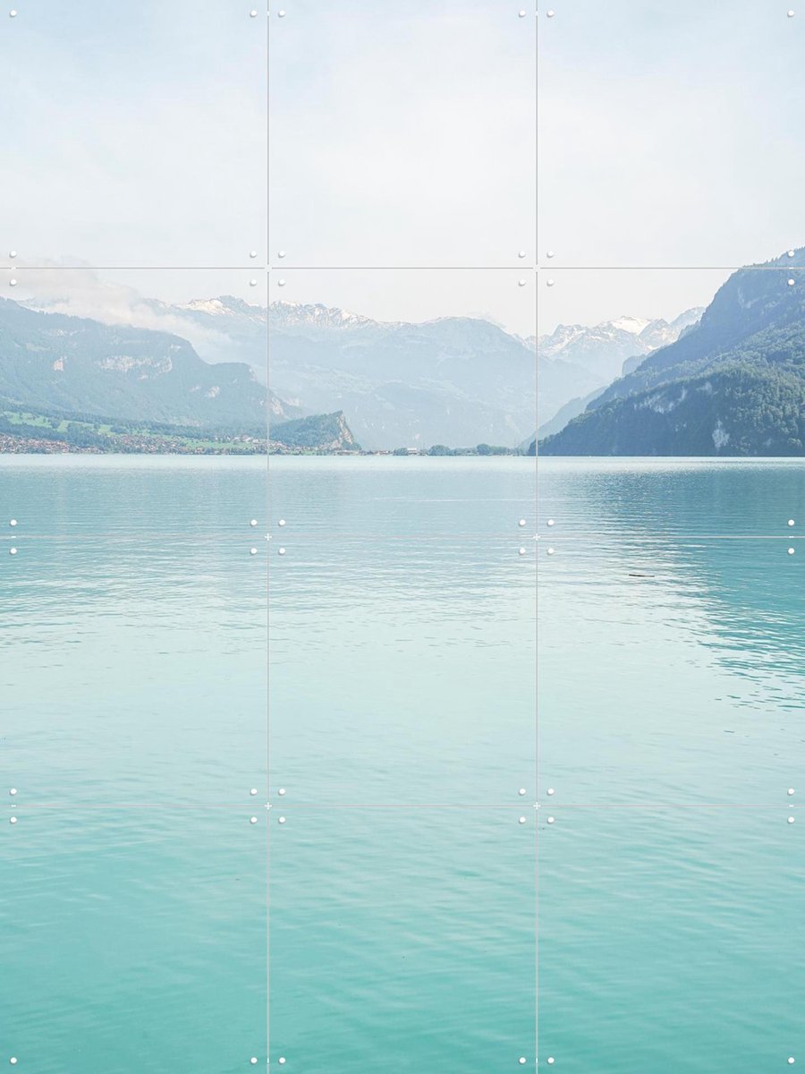 IXXI Lake Brienz in Switzerland, Henrike Schenk - 60 x 80 cm - Gratis ophangtool - Grote wanddecoratie en posters - Fotografie, Minimalisme
