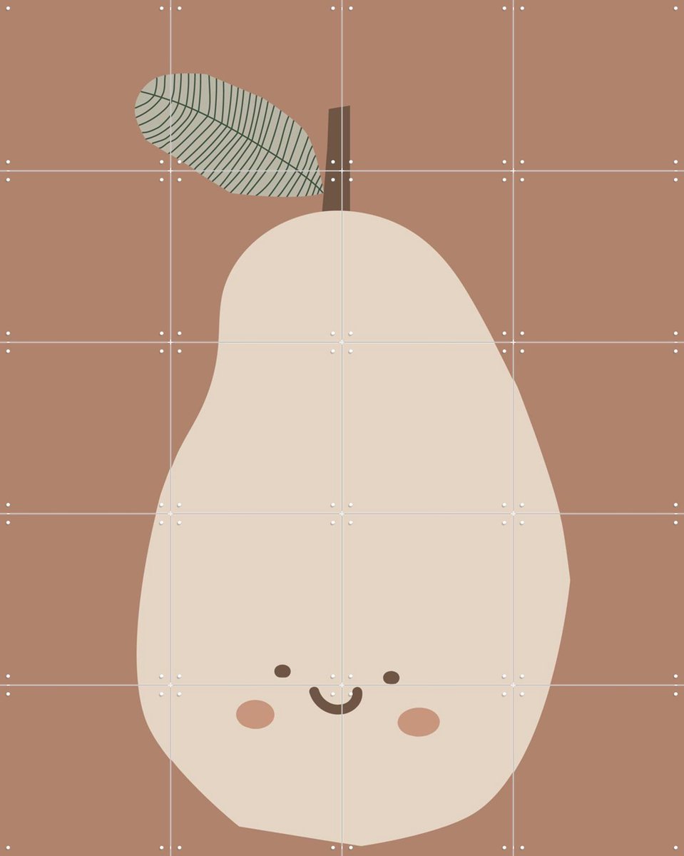 IXXI Per-fect Brown, Little Otja - 80 x 100 cm - Gratis ophangtool - Grote wanddecoratie en posters - Cartoonesk, Fantasierijk, Illustraties, Grafisch