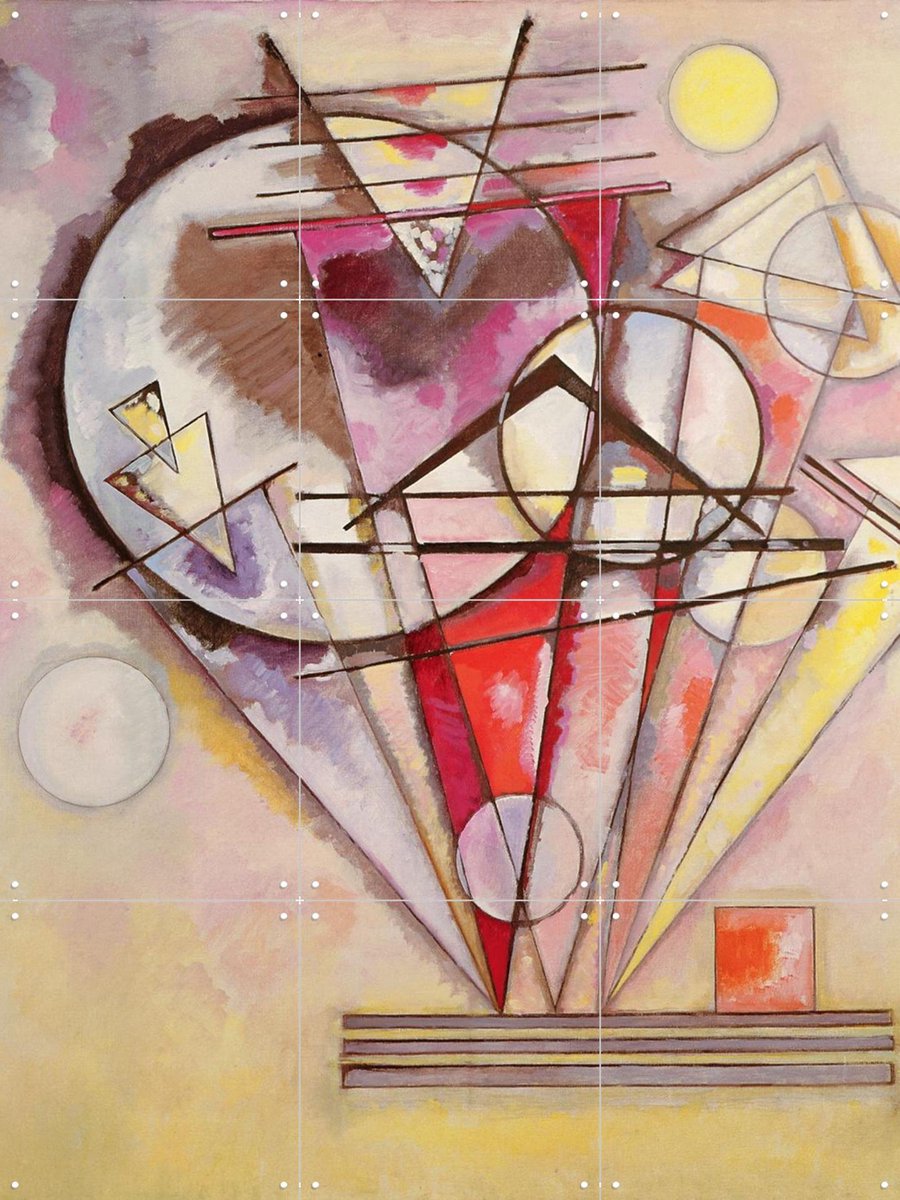 IXXI On the Points - Wassily Kandinsky, Kandinsky & Bridgeman Images - 60 x 80 cm - Gratis ophangtool - Grote wanddecoratie en posters - Klassiek