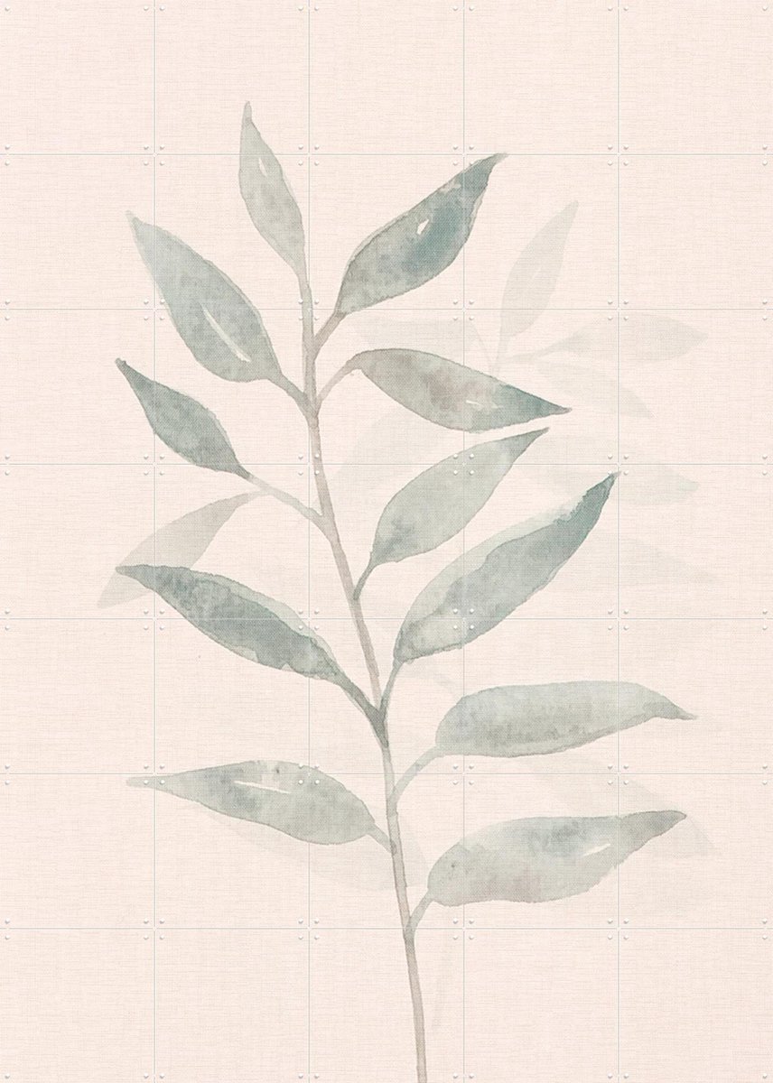 IXXI Japandi Watercolour branch, Bloomery Decor - 100 x 140 cm - Gratis ophangtool - Grote wanddecoratie en posters - Abstract, Illustraties