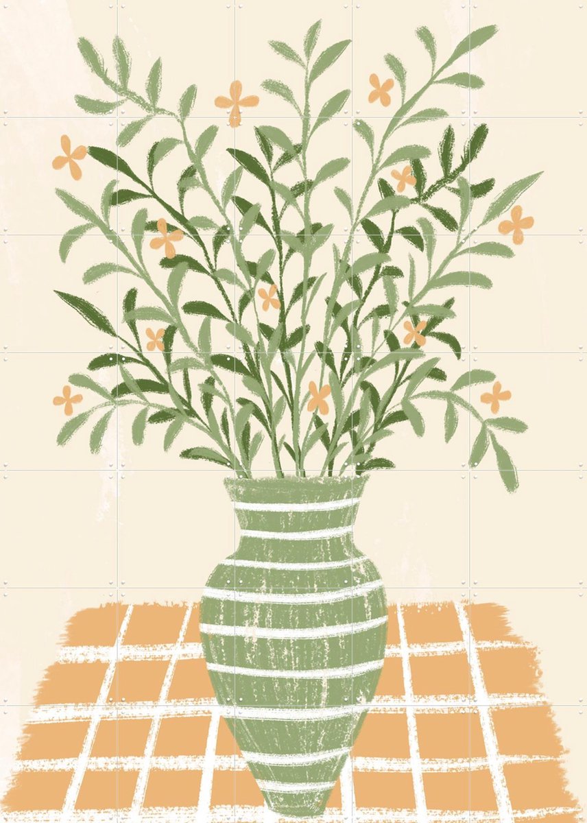 IXXI Cozy Home, Martina & Various - 100 x 140 cm - Gratis ophangtool - Grote wanddecoratie en posters - Speels, Illustraties, Eetkamer, Studeerkamer