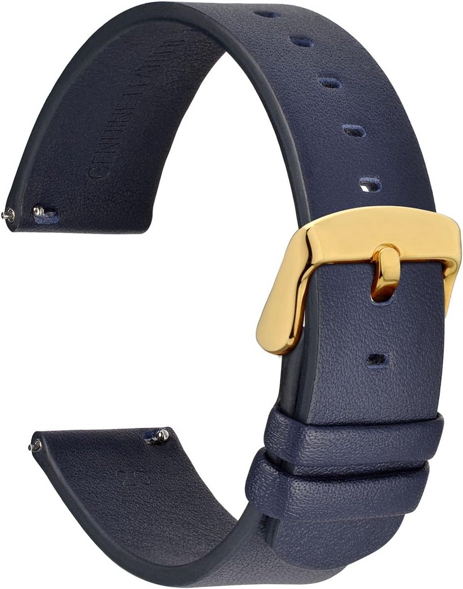 Luxe Dunne Leren Horlogebandjes voor Heren en Dames - 18mm, 20mm, 22mm