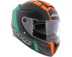 Axxis Hawk SV Integraal helm Spear B4 mat zwart groen oranje XL