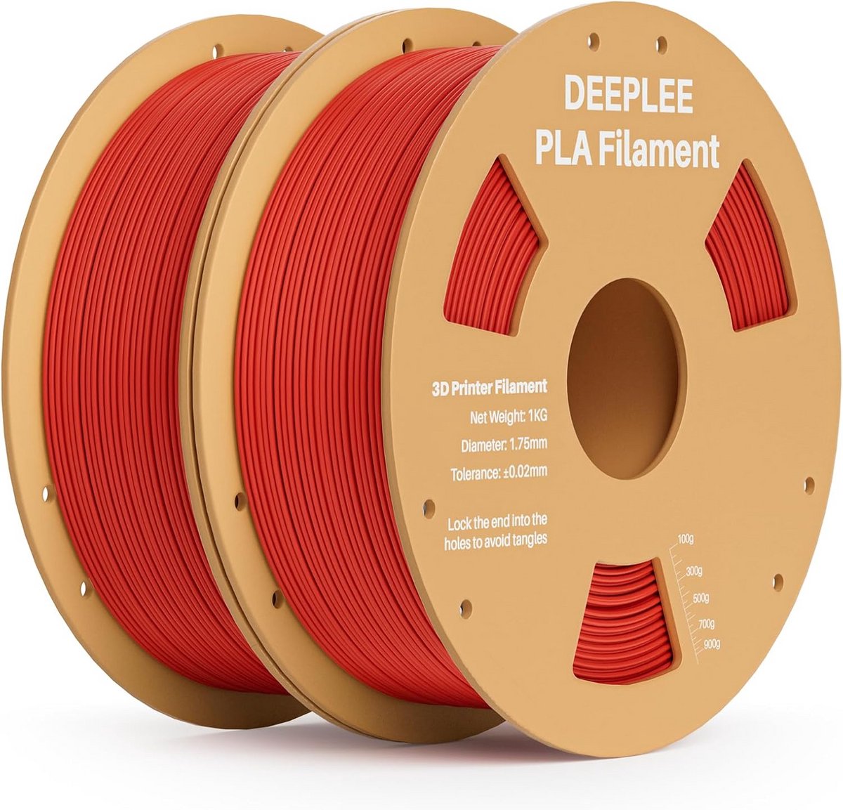 PLA Filament 1.75mm Rood voor 3D Printers - 2kg Set