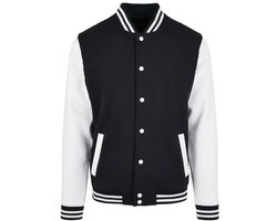Build your Brand Basic College Jacket BYBB004 - Black/White - M