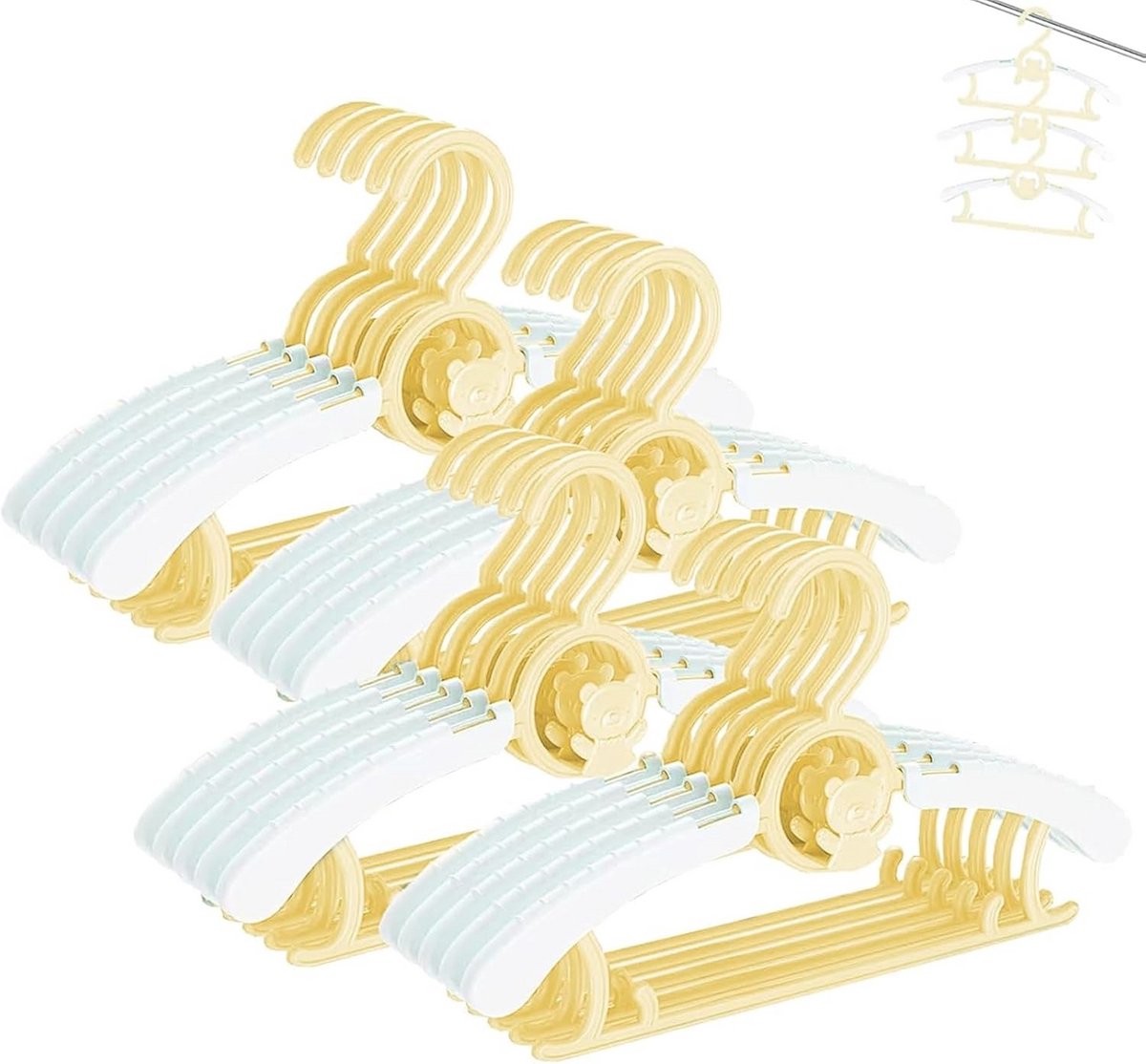 Stapelbare en Verstelbare Antislip Kleerhangers voor Baby- en Kinderkleding